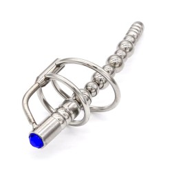 Jewel End Multi-Ball Steel Penis Plug