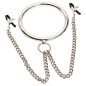 Stainless Steel Chrome Slave Collar with Nipple Clamps