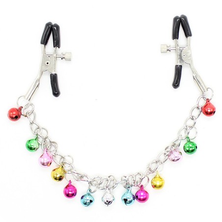 Ornament Adjustable Nipple Clamps with Bell Chain