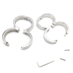 Single Hinge Bondage Handcuffs