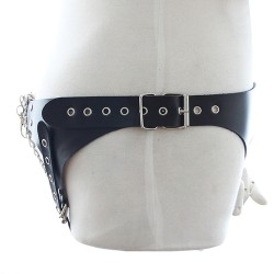 Leather &amp; BDSM Thong with Chain