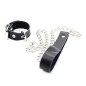 Buckling Cock Ring And Chain Leash Set - Single Layer