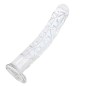 Ribbed Crystal Glass Realistic Dildo