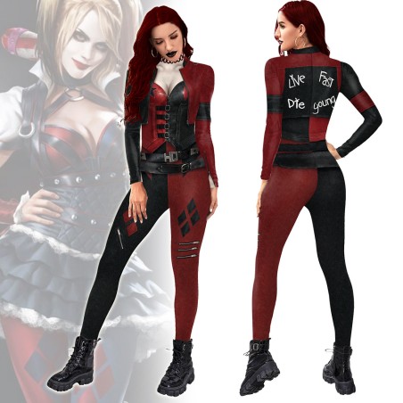 Joker Halloween Cosplay Costume Jumpsuit