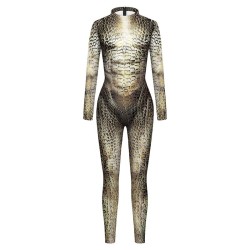 Print Halloween Costume Petsuit - Snakeskin