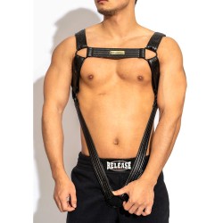 dm sexy detachable faux leather harness