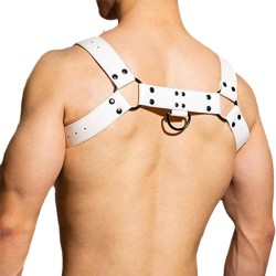 DM Buckle Leather Chest Harness