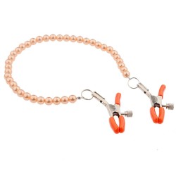 Nipple Clamps With Colorful Pearl Chain