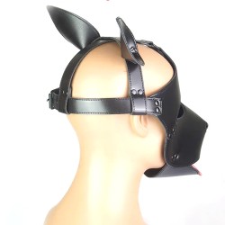 Vegan Leather Padded Dog Mask