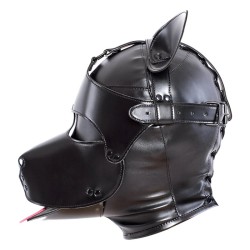 Vegan Leather Padded Dog Mask