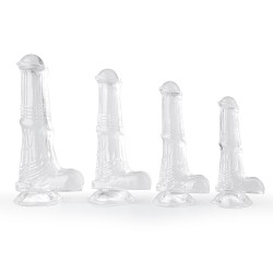 Clear Horse Dildos with Suction Cup