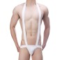 Young Men High Elastic Haltered Cotton One-pieces