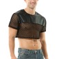 Men Coquettish Breathable Mesh Crop Top