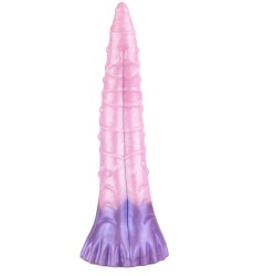 Large Fantasy Silicone Beaded Tongue Dildo