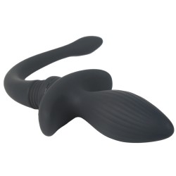 Swing and Vibrating Butt Plug with Dog Tail