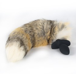 Swing and Vibrating Butt Plug with Fox Tail