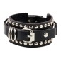 Rivet Wide Cuff Leather Bracelet