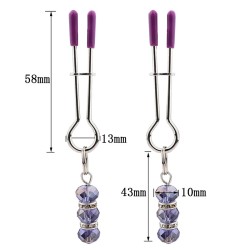 Tweezer with Beads Nipple Clamps