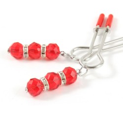 Tweezer with Beads Nipple Clamps