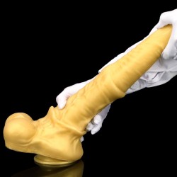 Big Golden Thick Horse Penis Dildo