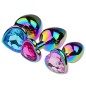 Holographic Jeweled Heart Butt Plug (Rainbow)