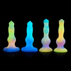 Alien Space Cock Glow in The Dark Silicone Dildo