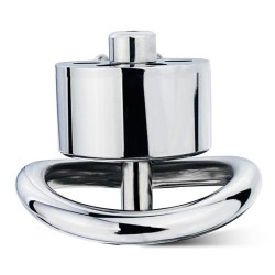 Canned Male Chastity Cock Cage with Urethral Plug