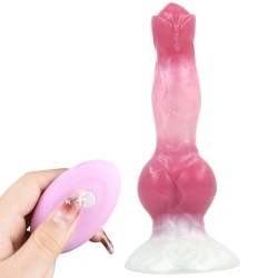 Dog Knot Werewolf Silicone Vibration Dildo