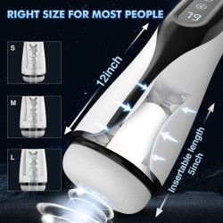 Suction &amp; Vibration Heating Blowjob Male Toy