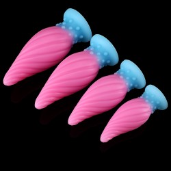 Luminous Spiral Cone Silicone Butt Plug