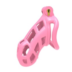 Cobra Chastity Cock Cage -Pink/Gray