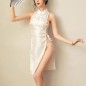 Chinese Style Bandaged Night Dress Cheongsam