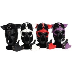 Double Color Dog Bondage Hood