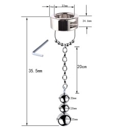 Scrotum Testicle Restraint CBT - Chain