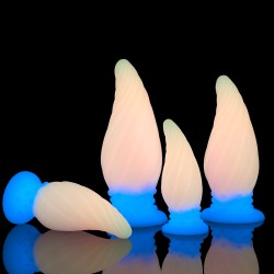 Luminous Spiral Cone Silicone Butt Plug