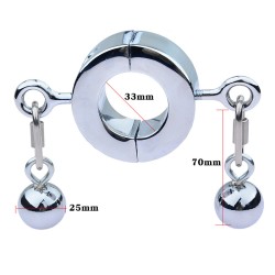 Metallic Testicle Stretcher Weights - 2 Balls