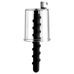 Rosebud Driller Cylinder with Silicone Swirl Anal Plug