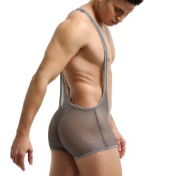 Hot Selling Pure Mesh Boxers Bodysuit