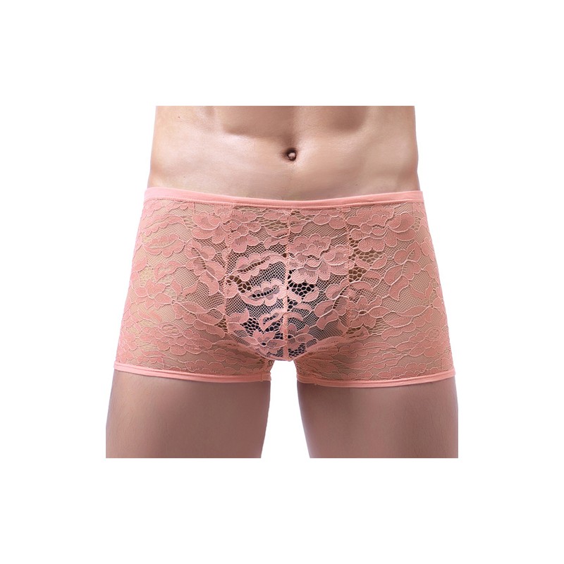 Attractive Lace Gay Low-waist Boxers Men Shorts