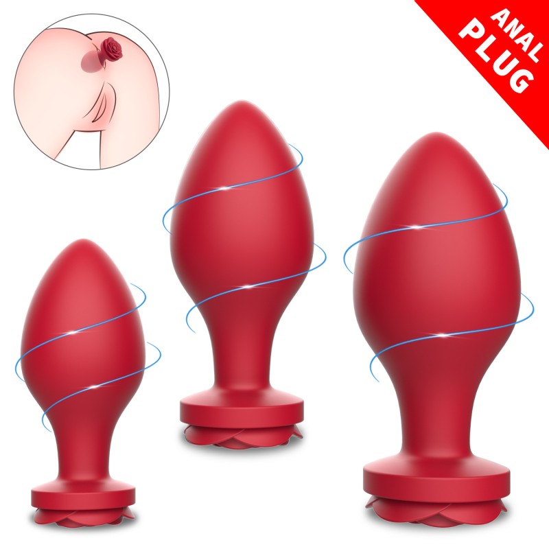 Rosa Silicone Butt Plug Set