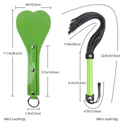 Green Leather BDSM Kit - 5 pcs