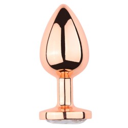 Rose Gold Anal Plug With Diamond