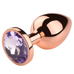 Rose Gold Anal Plug With Diamond