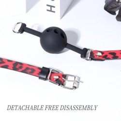 Leather Soft Silicone Mouth Ball Gag