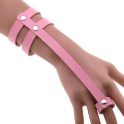 PU Leather Ring Wrist Bracelet