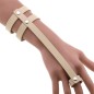 PU Leather Ring Wrist Bracelet