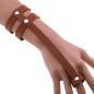 PU Leather Ring Wrist Bracelet