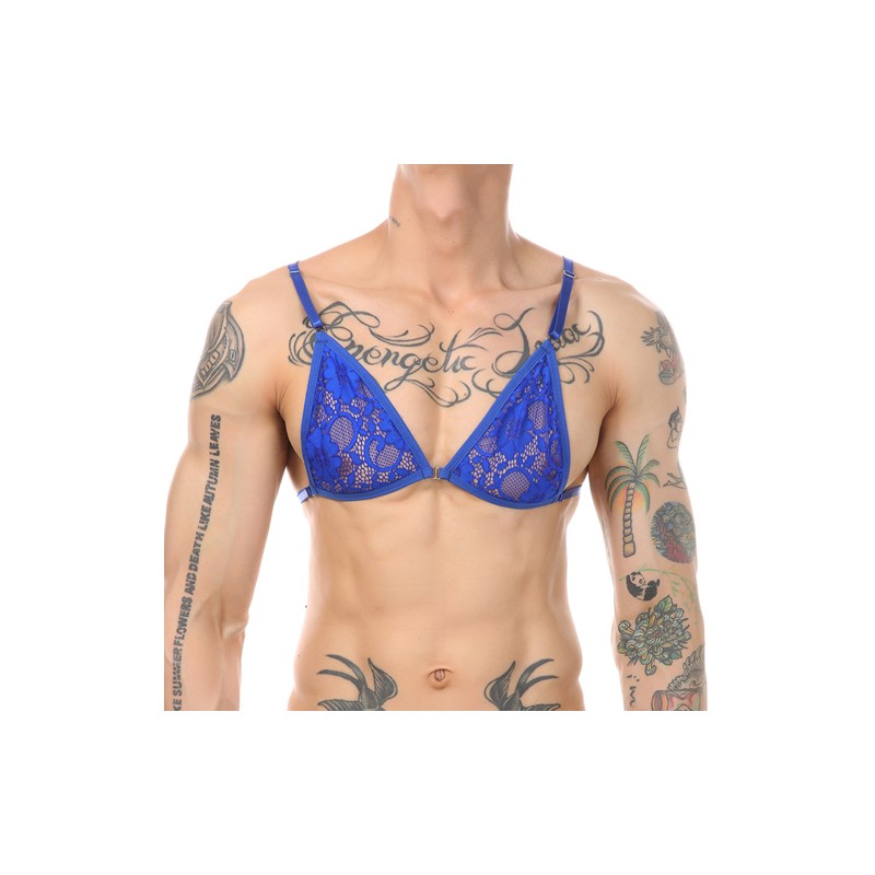 Alluring Mankini Lace Bra Adjustable For Men