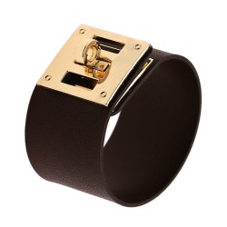 Alloy Buckle Wide Bracelet