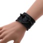 Punk PU leather Love Ring - Black